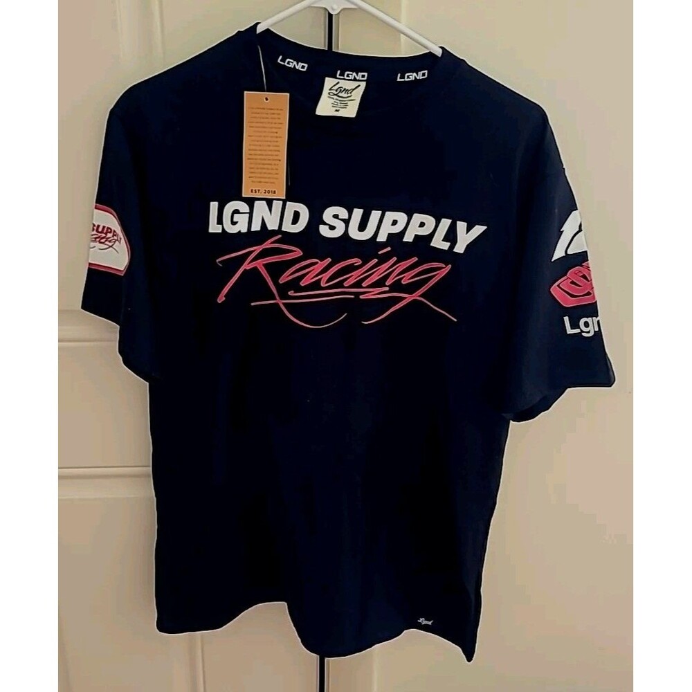 LGND Supply Co Special Edition Black TShirt Men's M Racing NWT Y2K Street Wear